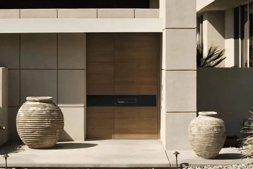 Porte d’entrée en bois