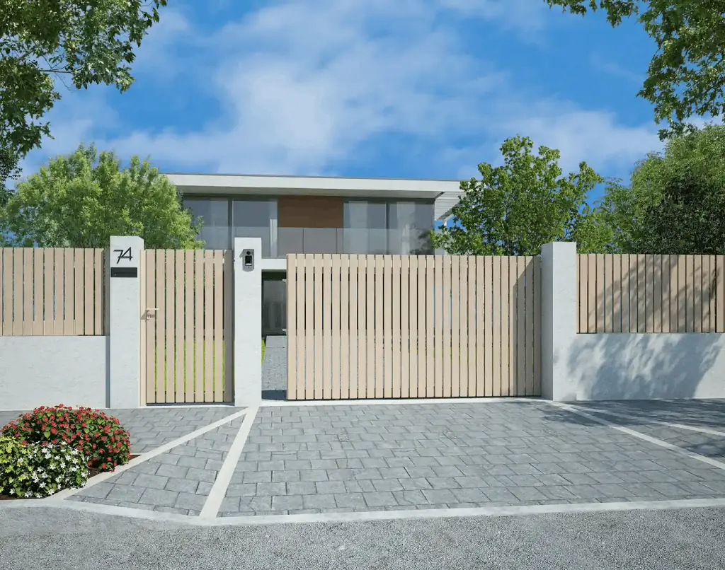 Portail coulissant et portillon en aluminium